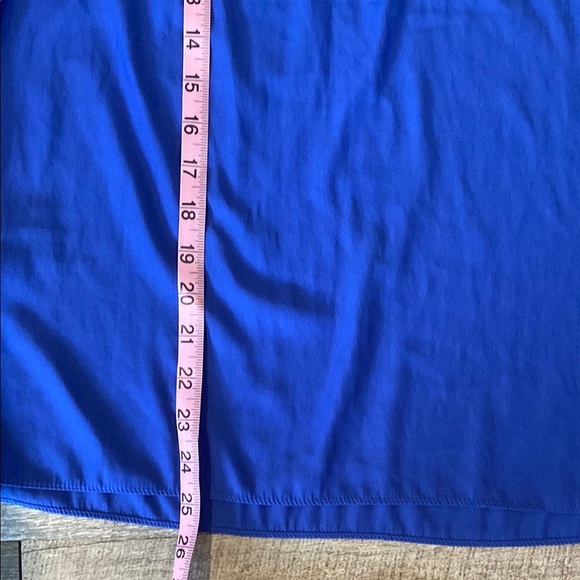 Philosophy Air Flow Ruffled top with lace up back Ultramarine Blue Tank Top - Picture 11 of 13